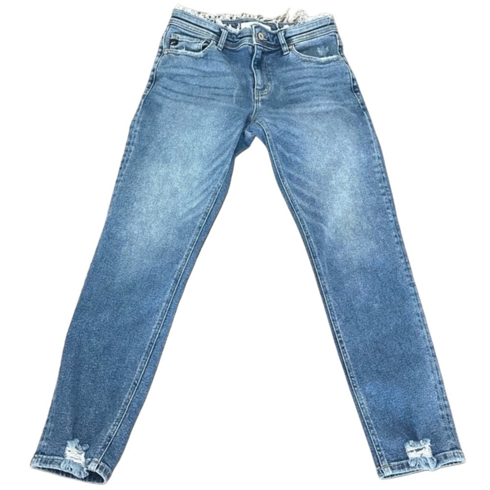 KanCan Raw Hem Low Rise Jeans